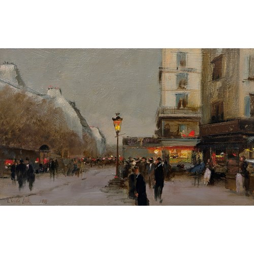 Evening street scene, Paris